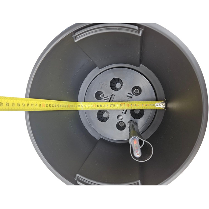 Квітковий горщик HappyFlower MultiProject із вставкою, круглий, під ротанг, 4 розміри, 4 кольори, кашпо (300, чорний) 300 антрацит