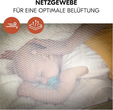 Дорожнє ліжечко Hauck Babycenter Zoo - вкл. вкладиш для новонароджених, пеленальний килимок, ігрова арка з музичним мобілем, лоток для зберігання, колеса, матрац, сумка для перенесення (регульована по висоті та складається) - 120x60 см