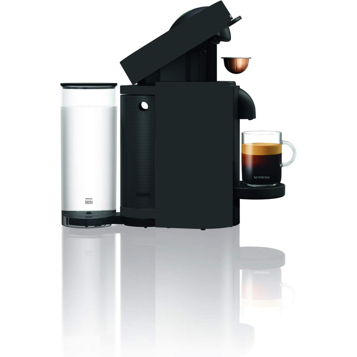 Еспресо-машина Nespresso Vertuo ENV150B від De'Longhi, кольорове чорнило чорне, капсули Vertuo System, 1,1 літра, чорний