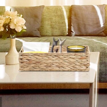 Плетений кошик для зберігання OUTBROS, набір з 2 шт. , плетені кошики з ротанга, декоративна скринька для зберігання, кошики-органайзери для полиць, кошики для зберігання, кошики для полиць, водяний гіацинт