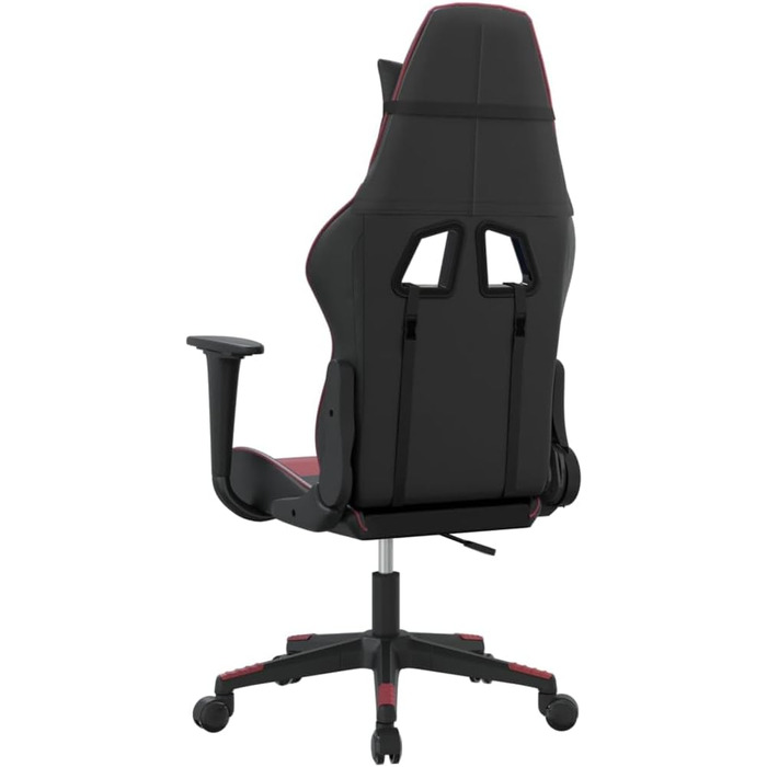 Ігрове крісло, чорно-бордова штучна шкіра, офісне крісло, ігрове крісло, обертове крісло, письмове крісло - 3143694