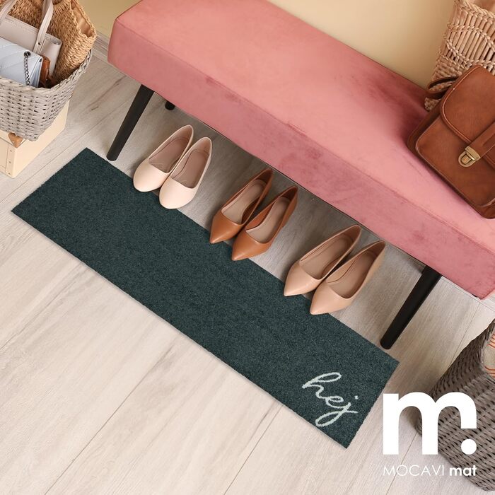 Килимок MOCAVI для взуття, паркування для взуття 30x100 см, що прається, теплого сірого кольору, Hej Scandi килим для взуття, довгий, вузький, без взуття, декоративна зона для приміщень, вулиці, килимок, для передніх дверей, багажника 30x100 см без бордюр