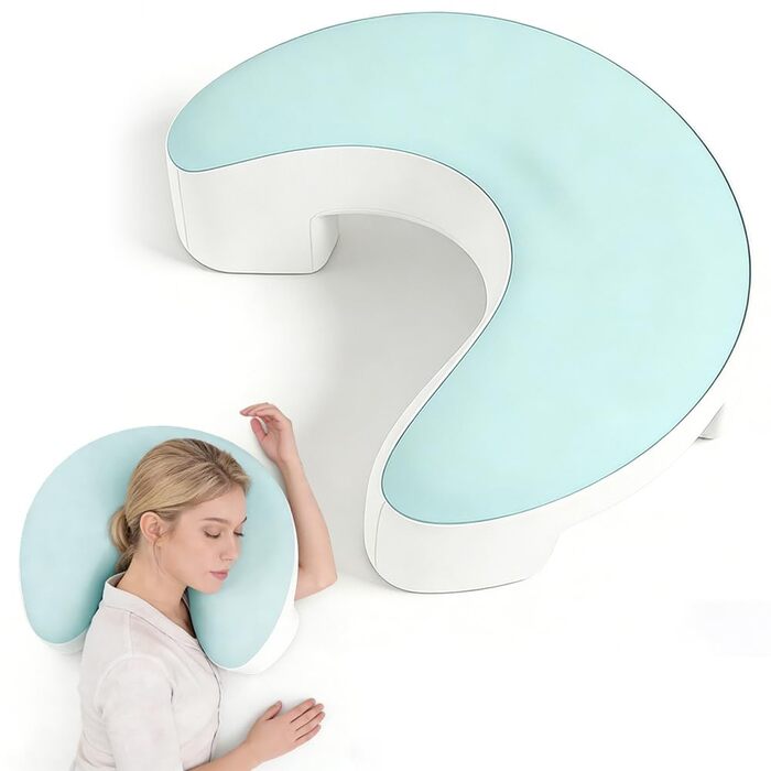 Подушка для сну на боці з проймою, ергономічна подушка, піна з ефектом пам&39яті, ортопедична подушка для підтримки шиї для сну на боці, для шиї та плечей