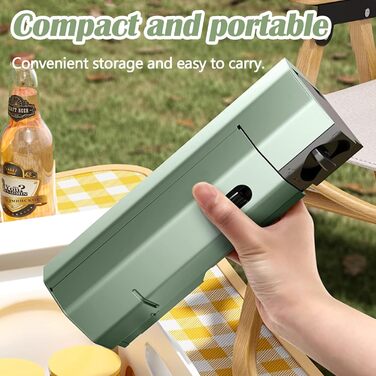 Складаний газовий пальник для кемпінгу, портативна плита з п'єзопідпалом та алюмінієвим вітрозахистом для туризму, походів та пікніків (без газових балонів)