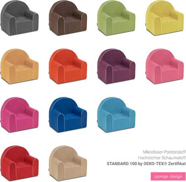 Дитяче крісло для дітей віком від 2 років - Міцне, зручне, виготовлене з пінопласту - зі знімним чохлом, який можна прати - Ідея подарунка, подарунок на день народження для дівчаток та хлопчиків - Синє