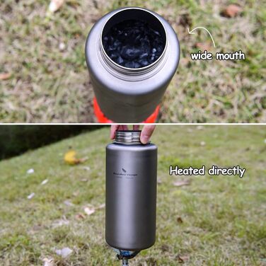 Безмежна подорож Одношарова титанова пляшка для води Пляшка для води Sport 1000 мл Титанова герметична спортивна пляшка Титанова ї