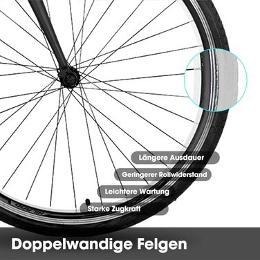 Шосейний велосипед Hiland 28 дюймів, 14 швидкостей, алюмінієва рама, 700c, міський велосипед для чоловіків та жінок, чорний, L-Carreras