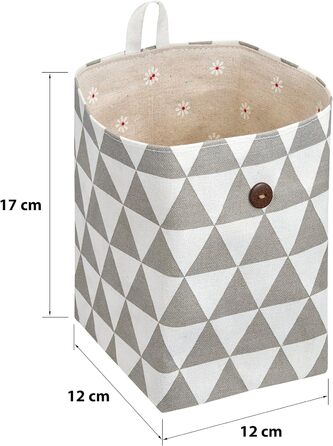 Підвісний кошик для зберігання - комплект з 4 шт. - тканинні кошики з підкладкою - ідеальний кошик для домашнього офісу, коридору, ванної кімнати, органайзер для кемпінгу - 12 x 12 x 17 см (Д x Ш x В)