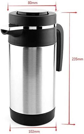 Автомобільний чайник, нержавіюча сталь 12В автомобільна чашка для підігріву кави чай термос чашка для підігріву води чайник для по