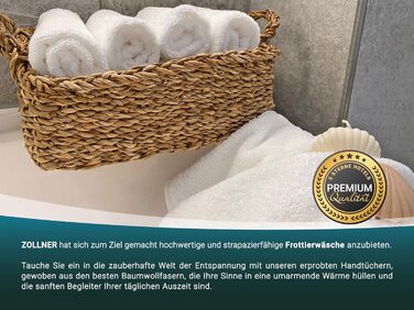 Набір з 6 рушників розміром 50x100 см - поглинаючі та м'які банні рушники білого кольору - з практичною вішалкою - можна прати до