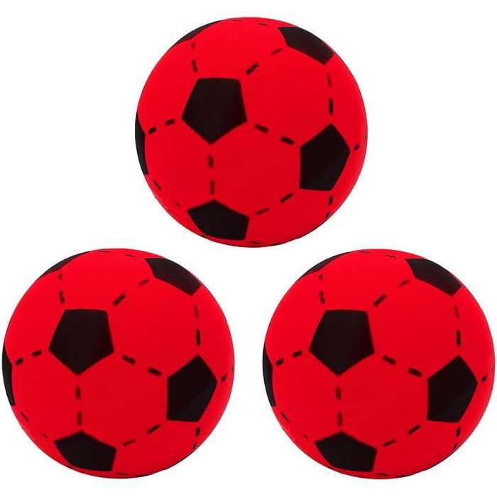 М&39який м&39яч Kyto 3X, 12 або 20 см, жовтий, червоний, синій, пінопластовий м&39яч, дитячий м&39який футбольний м&39яч, 20 см, червоний