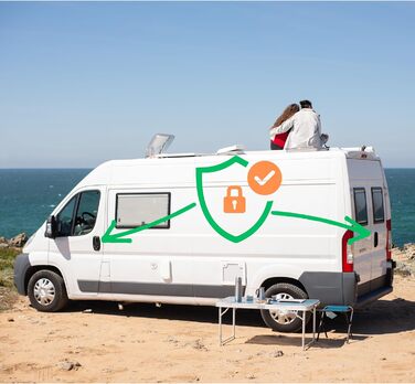 Захист від злому дверей водія та задніх дверей, сумісний з FIAT Ducato, Citron Jumper/Relay, Peugeot Boxer, починаючи з 2006 року, протиугінний захист будинку на колесах, замок задніх дверей для модернізації, двері водія Prick Stop задні двері