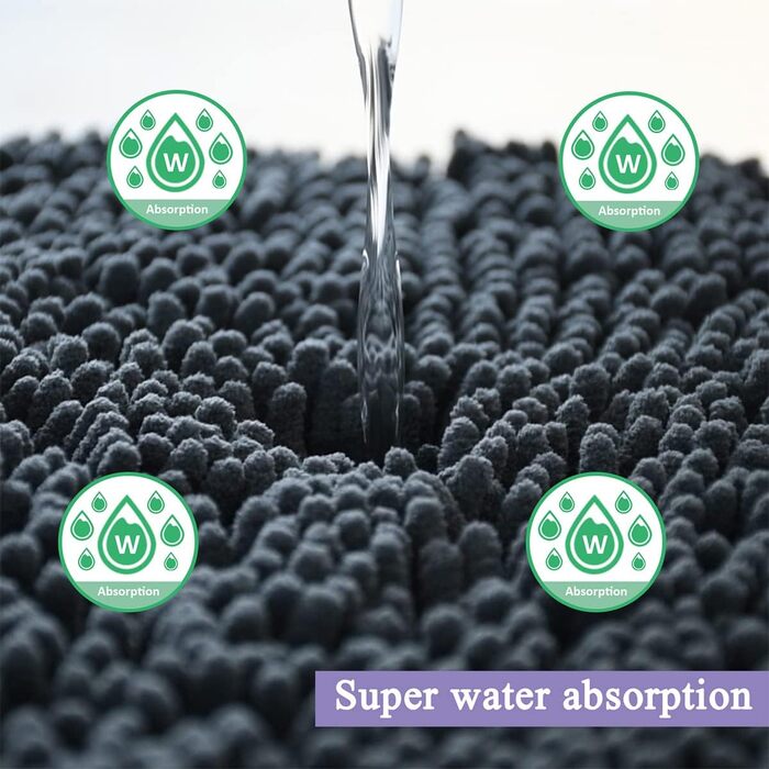 Килимки для ванної RUN HELIX, комплект з 3 шт. , комплект килимків для ванної кімнати, нековзні килимки та килимки для ванної, що миються, комплект для душу, ванни, декор для туалету (темно-сірий) темно-сірий 40 x 60 50 x 80 50 x 50 см (прямокутний)