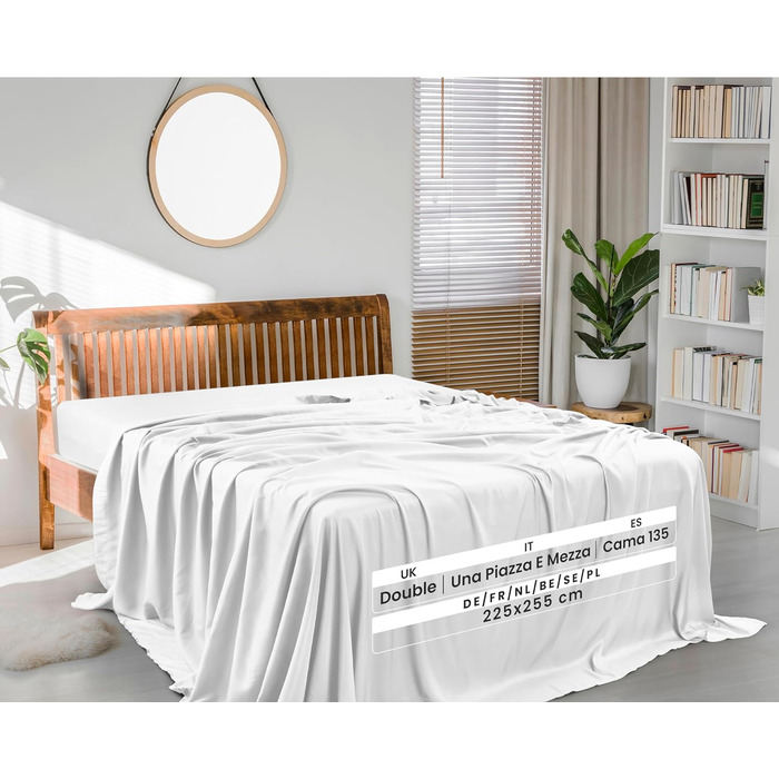 Постільна білизна Utopia - Простирадло без гумки - Простирадло 225 х 255см - Простирадло 135х190см - Плоске простирадло м'яка мато