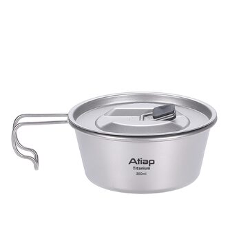 Чаша Sierra Cup Bowl, горщик, титанова чаша, посуд, 350 мл, 520 мл, для активного відпочинку, кемпінгу, походів, пікніка, барбекю (350 мл) 0,4 літра