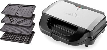 Сендвіч-машина ETA 4 в 1 I Sorento I Антипригарне покриття для легкого чищення без пригорання I 900 Вт I вафельниця, гриль та багато іншого
