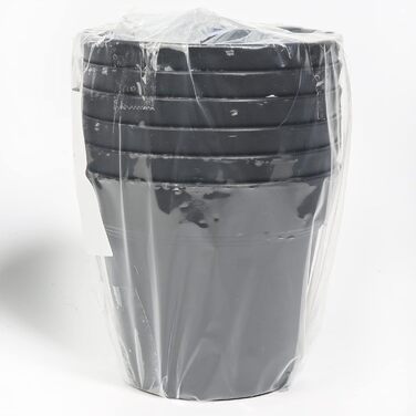 Пластиковий квітковий горщик з блюдцем, набір з 6 пластикових горщиків для трав з декількома дренажними отворами, кругла кашпо для