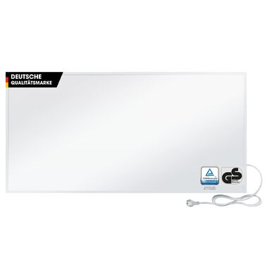 Інфрачервоний обігрівач BR Bringer 1000 Вт - Енергозберігаючий інфрачервоний електричний обігрівач - Сертифіковано TV та GS - Німецький бренд якості (білий) Білий 1000 Вт