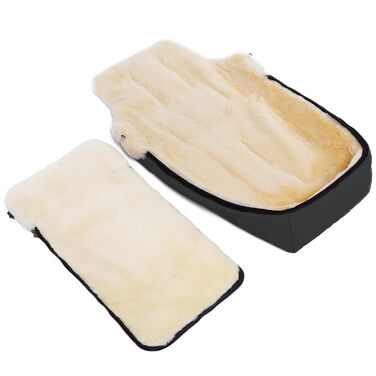 Муфта для ніг з овчини AROSA LUXE - повністю хутряна коляска, муфта для ніг (діти від 6 до 36 місяців), з медичного хутра, в кольо