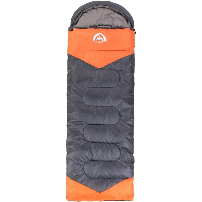 Спальник на 3-4 сезони (літо, весна, осінь, зима) у теплу та прохолодну погоду - легкий, для підлітків та дорослих, ідеально підходить для піших прогулянок, походів та кемпінгу. Одинарний сіро-помаранчевий