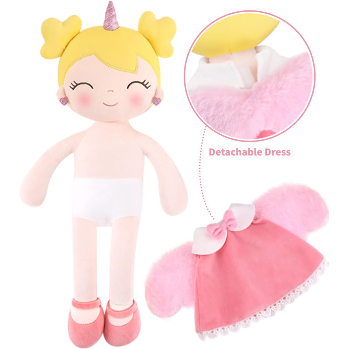 М&39яка тканинна лялька GAGAKU 40 см. Єдиноріг, ляльки-охоронці, подарунок на хрещення, подарунки на хрещення для дівчаток. М&39як