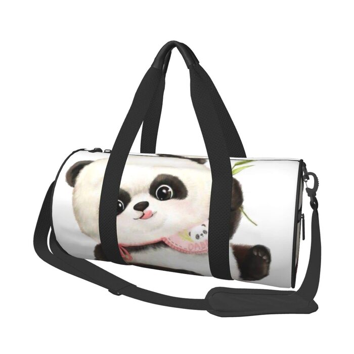 Дорожня сумка-циліндр з милим панда-малюнком, спортивна сумка для чоловіків та жінок, сумка для подорожей, спортивна сумка