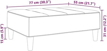 Оксамитова підставка для ніг, жовта, 77 x 55 x 31 см, 4007397