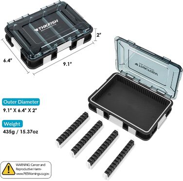 Набір рибальських снастей, 2 предмети, 23x16x5 см, коробка для снастей зі знімними перегородками, коробки для рибальських снастей для твердих приманок, плаваючих приманок, приманок для морської форелі (зелений пластик)