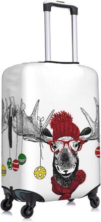 Чохол для валізи Веселий Олень, захисний, еластичний, для валіз розміром 45.7-81.3 см, Чорний, Великий