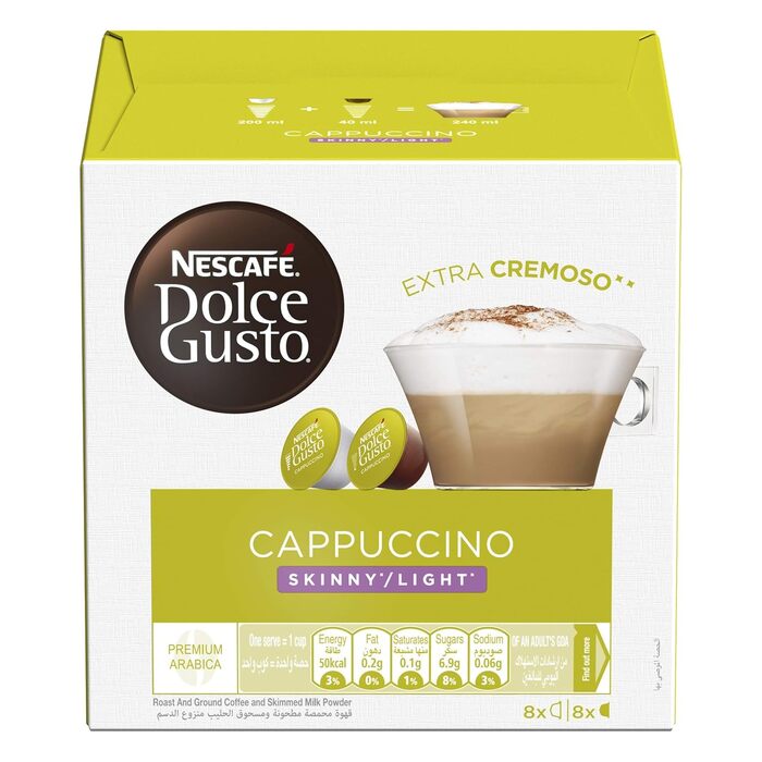 Кава Nescaf Dolce Gusto Cappuccino Skinny & Light у капсулах, 8 порцій, 161.6 г