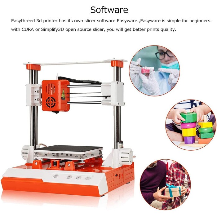 Принтер K1 Міні-настільний набір для початківців, дітей та підлітків 3D-принтер із магнітною знімною пластиною PLA Filament USB-ка