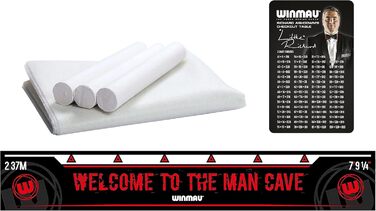 Подарунковий набір мішені для дартсу Winmau Man Cave з мішенню для дартсу, шафою для дартсу, дротиками та лінією для кидка