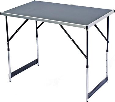 ТОВАРИГАДЖЕТИ Складаний багатофункціональний стіл, багатоцільовий стіл, кемпінговий стіл, розкладний стіл, ринковий стіл, стіл з регульованою висотою для обклеювання шпалерами, бічний столик для кемпінгу, саду, фестивалів, ринків тощо, чорний