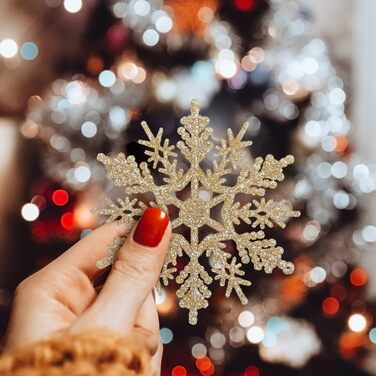 Сніжинки різдвяні прикраси для ялинки 24 шт Naler