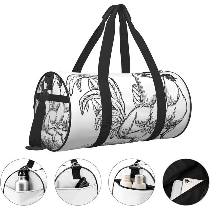 Дорожня сумка-мішок, малюнок курка-ескіз, спортивна сумка для чоловіків та жінок, сумка для подорожей