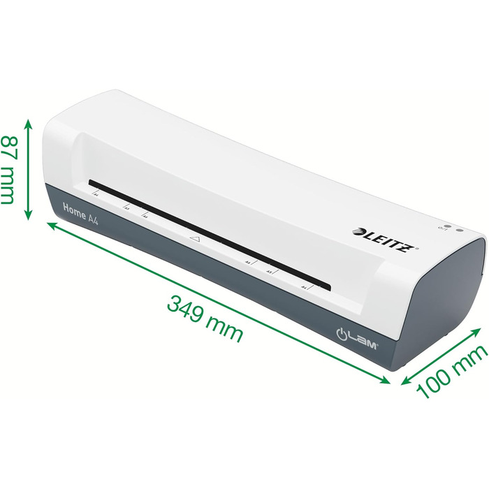 Набір ламінатора Leitz iLAM Home A4 упаковка із 100 пакетів для гарячого ламінування A4 80 мікрон, ламінатор для пакетів для ламінування від 75 до 125 мікрон, час прогріву 3 хвилини, білий, ідеально підходить для домашнього офісу та школи, 74200000 Компле
