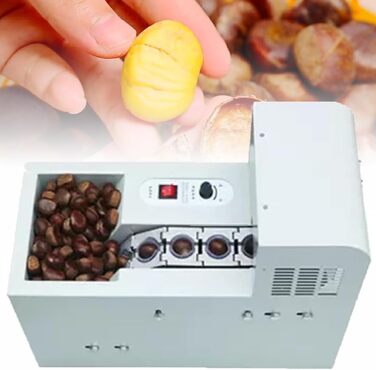 Комерційна машина для різьблення по каштанах, електрична машина для подрібнення каштанів 30-50 кг/год, автоматична машина для очищення та відкривання каштанів, без пошкодження каштанів, одноланцюгова пластина