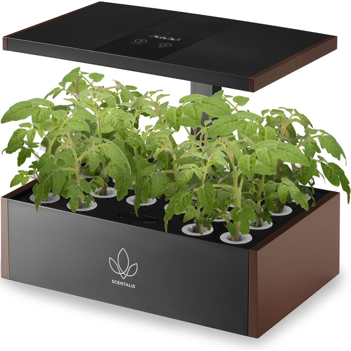 Гідропонна система вирощування Scentalis із повним спектром рослинної лампи - вкладиш від 12 до 20 стручків - Кімната гідропонна теплиця та трав&39яний сад - Для рослин, овочів і фруктів - Розумна гідропонна система