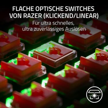 Оптична низькопрофільна ігрова клавіатура (лінійні оптичні перемикачі, гіпершвидкісний бездротовий зв'язок, USB-C, лазерне гравіюв