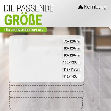 Захисний килимок для офісних стільців прозорий килимок для ламінату, паркету та плитки нековзний, шумопоглинальний, ідеально підходить для домашнього офісу (90 x 120 см)