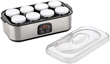 Йогуртниця Rosenstein & Shne йогуртниця, таймер і налаштування температури, 8 склянок по 180 мл, 25 Вт (йогуртниця, йогуртниця, йо