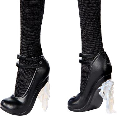 Лялька Monster High Wednesday, колекційна фігурка Rave&39N Wednesday у чорній готичній сукні, натхненна танцювальною сценою, преміальні аксесуари та підставка для ляльки, HXJ03