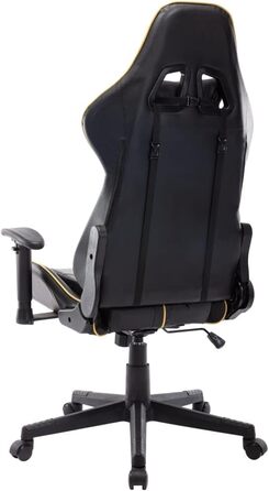 Геймерське крісло, офісне крісло, чорно-золотий колір, штучна шкіра