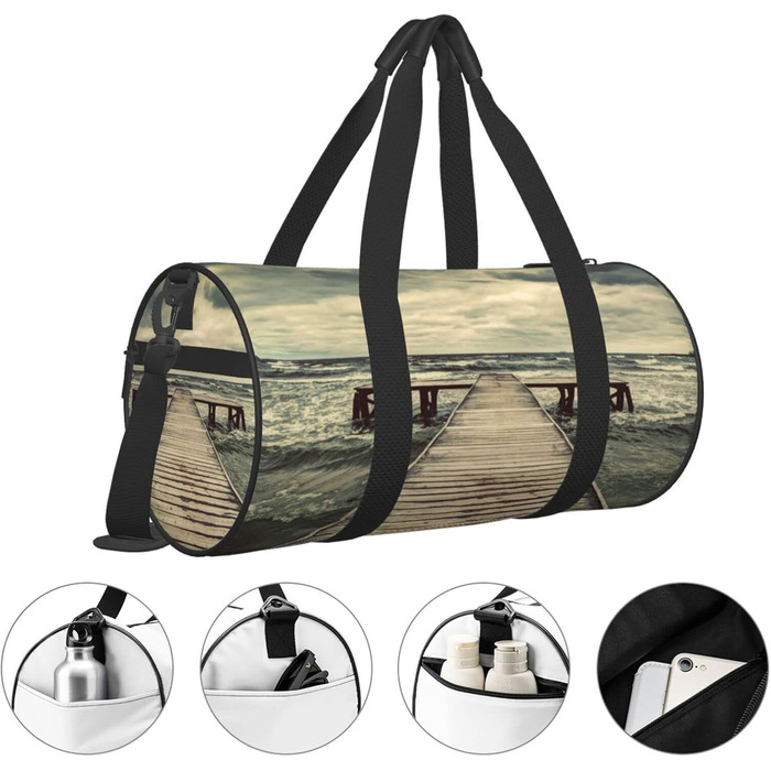 Кругла спортивна сумка для подорожей, чоловіча та жіноча спортивна сумка