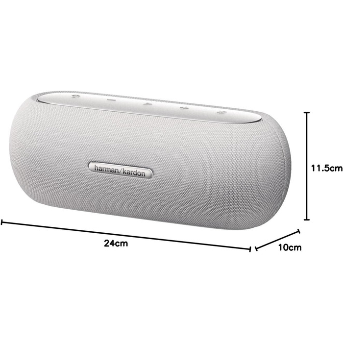 Колонка Harman Kardon Luna сірого кольору - Портативна, водонепроникна Bluetooth-колонка - До 12 годин роботи від акумулятора сіро