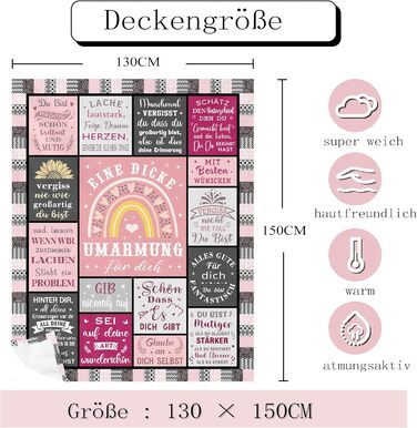 Подарунки для найкращих друзів, подарунок на день народження для найкращих друзів, подарунки на ковдру-обійми для дівчини, подарунки для жінок, сестри, колеги, дружини та матері на ковдру на день народження 130x150 см ОБІЙМИ 150x130 см