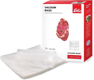 Пакет для вакуумного пакування Solis 50 шт. - 30 x 40 см - Заморожування/вакуумне приготування - багаторазове використання