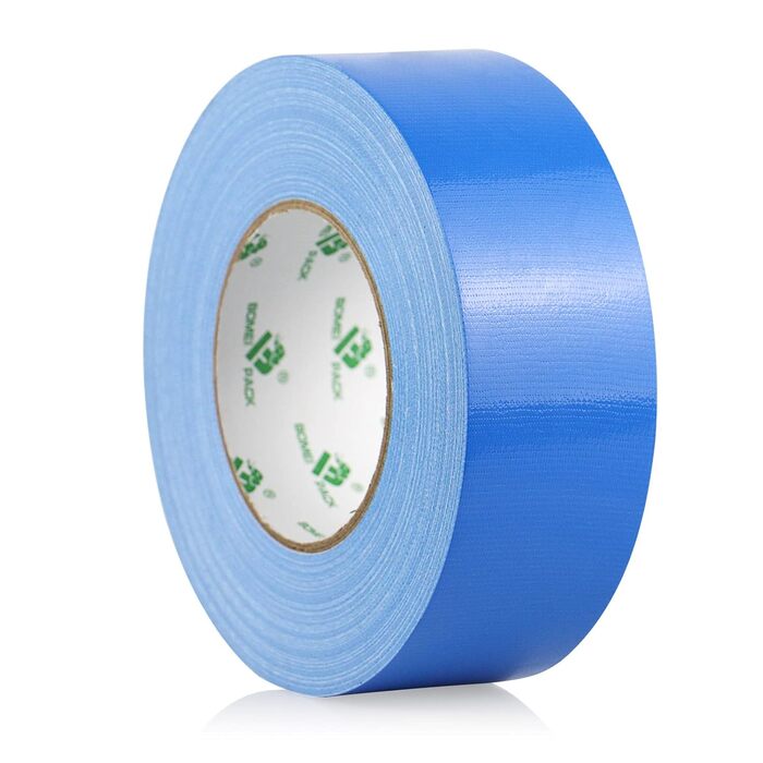 Рулони синьої клейкої стрічки - Водонепроникна клейка стрічка для внутрішнього та зовнішнього використання - Тканинна стрічка 50 м x 50 мм (Синя), 3