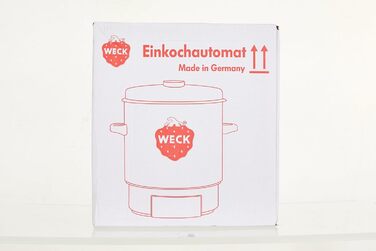 Машина для консервування WECK WAT 15 (емальована каструля для консервації, диспенсер для гарячої води, глінтвейн, з термостатом, з таймером, 29 літрів) 6830, чорний одинарний WAT 15