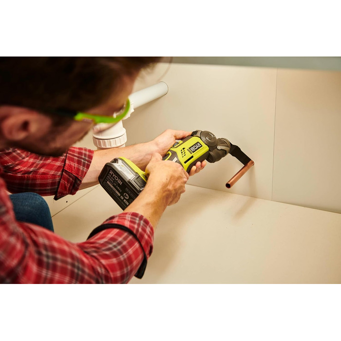 Акумуляторний багатофункціональний інструмент RYOBI 18V ONE R18MT-0, універсальний багатоцільовий інструмент для будівництва, ремо